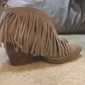 Fringe booties
